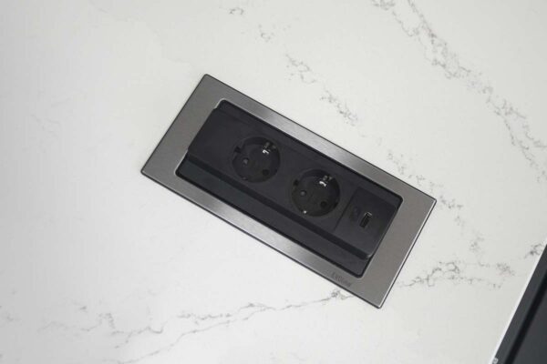 Cocina Lacada en Blanco Tiradores Minimalistas - Madefor (10)